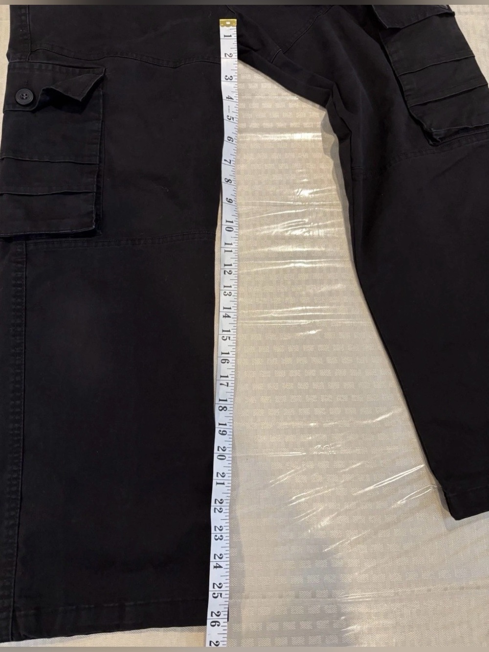 Y2K G-Star Raw Pants Size 34 Cargo Black Straight Leg Ankle Flood Pants - Picture 11 of 12